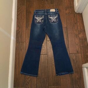 Angel Designed In Los Angeles Rhinestone Rodeo Boots Women’s Jeans Size 13/29